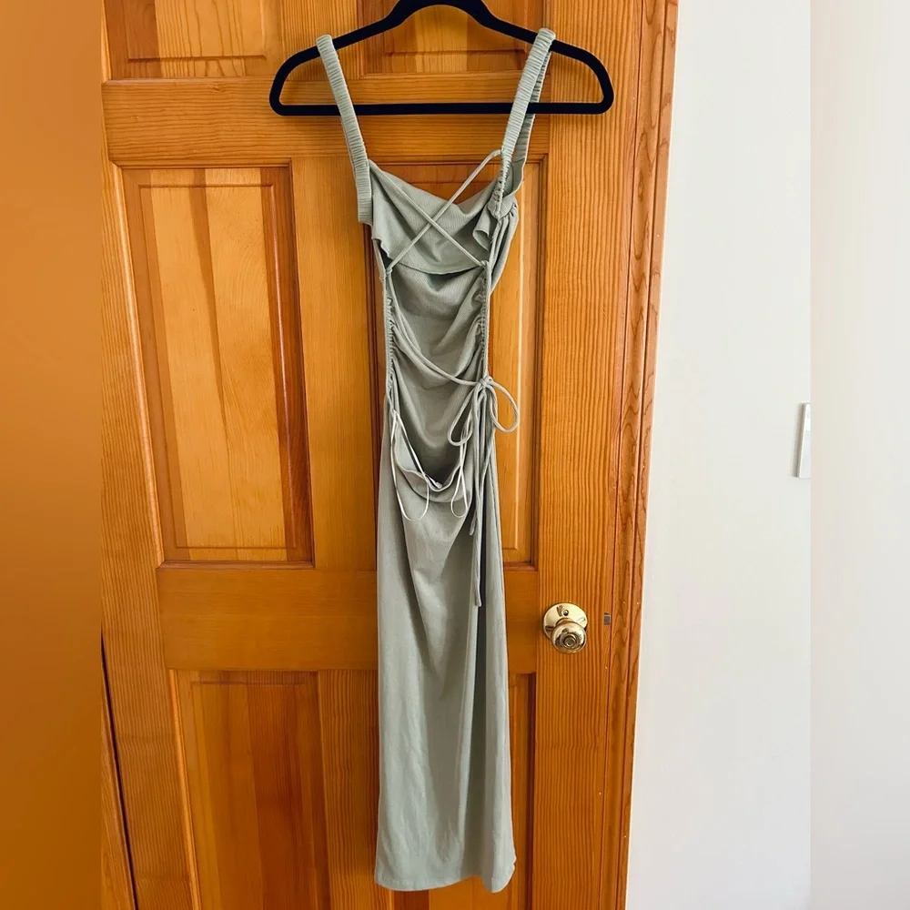 Princess Polly Lainey Midi Dress in Sage - Picture 5 of 7